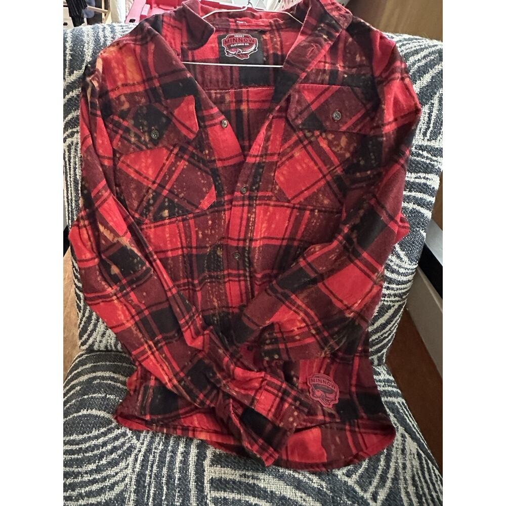 Angry Minnow Vintage Women's Flannel Size Small - Picture 5 of 7